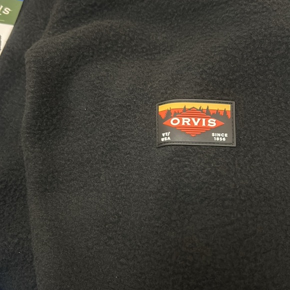 Orvis men’s Fleece Full zip Jacket, Black size L NWT - Picture 4 of 5